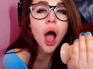 Webcam, Amateur, Teen (18+), Dildo, Brunette, Glasses