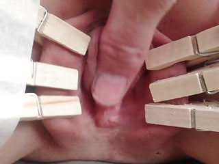 Clothespin, Tight, Close up, BDSM Fingering