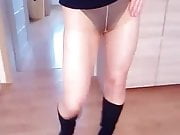 My legs in pantyhose and pantys.