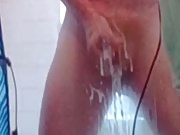 showering masturbating and licking up my cum