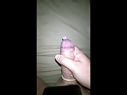 Masturbating and cumming into XL condom