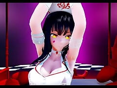 Kangxi - Sexy Dancing in Nurse Suit and Gradual Undressing