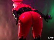 Red Latex Rubber Catsuit 