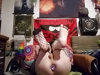 Trans girl solo masturbation