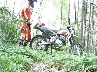 Jacking-Off and Cum on the Honda XR 600R in North Georgia