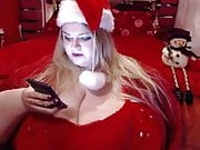 Red Christmas boobs - much bigger