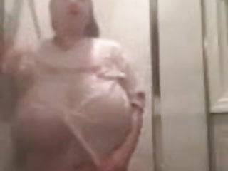 New BBW, Wet Shower, BBW, Big Tit BBW, Wet