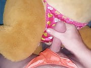 Cuming on Simba's Joe Boxer satin panties