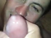 Daddy gives his twink friend a facial