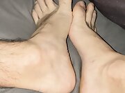 Lick my feet man and suck my toes