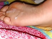 Cumming on a girl's foot
