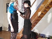 Goth Dominatrix Dressing up crossdresser TV sissy slave pt2