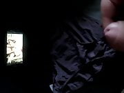wanking on slip of my wife (masturbation video)