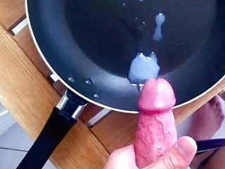 10 spurts of cum frying pan...