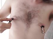Nipple clamps and pissing