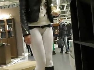 white leggings in public
