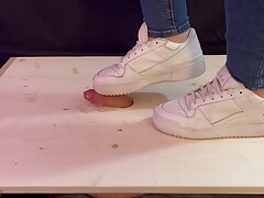 Sneakers Man Sausage Punch & Post Jism Therapy With Boner Board