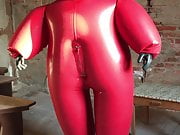 Thick inflatable rubber suit