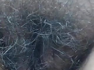 Hairy cunt of mature stepmom close up