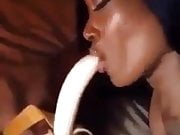 Ebony Woman Demonstrates how to suck White Cock BWC
