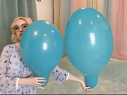 Same 14'' Balloon, 1 Pre-Stretched and 1 New (1 blow to pop, 1 nail to pop)