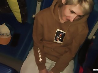 Real Blowjob on the Public Train - Amateur Couple Outdoor