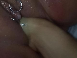 Fisting pierced wet pussy...