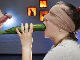 Blindfold Surprise, Cum in My Mouth, Porn Games, Cum on Mouth, Cum on Teen