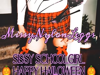 MissyNylonLeggs - Sissy Schoolgirl Happy Halloween 🎃