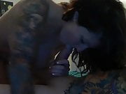 Tattoed girl gives another blowjob - mortvids.