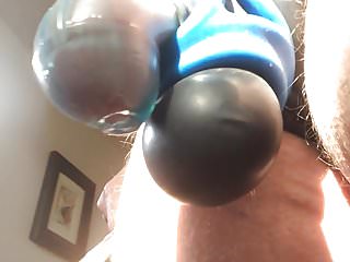 Rubber briefs ball bag and cock extension