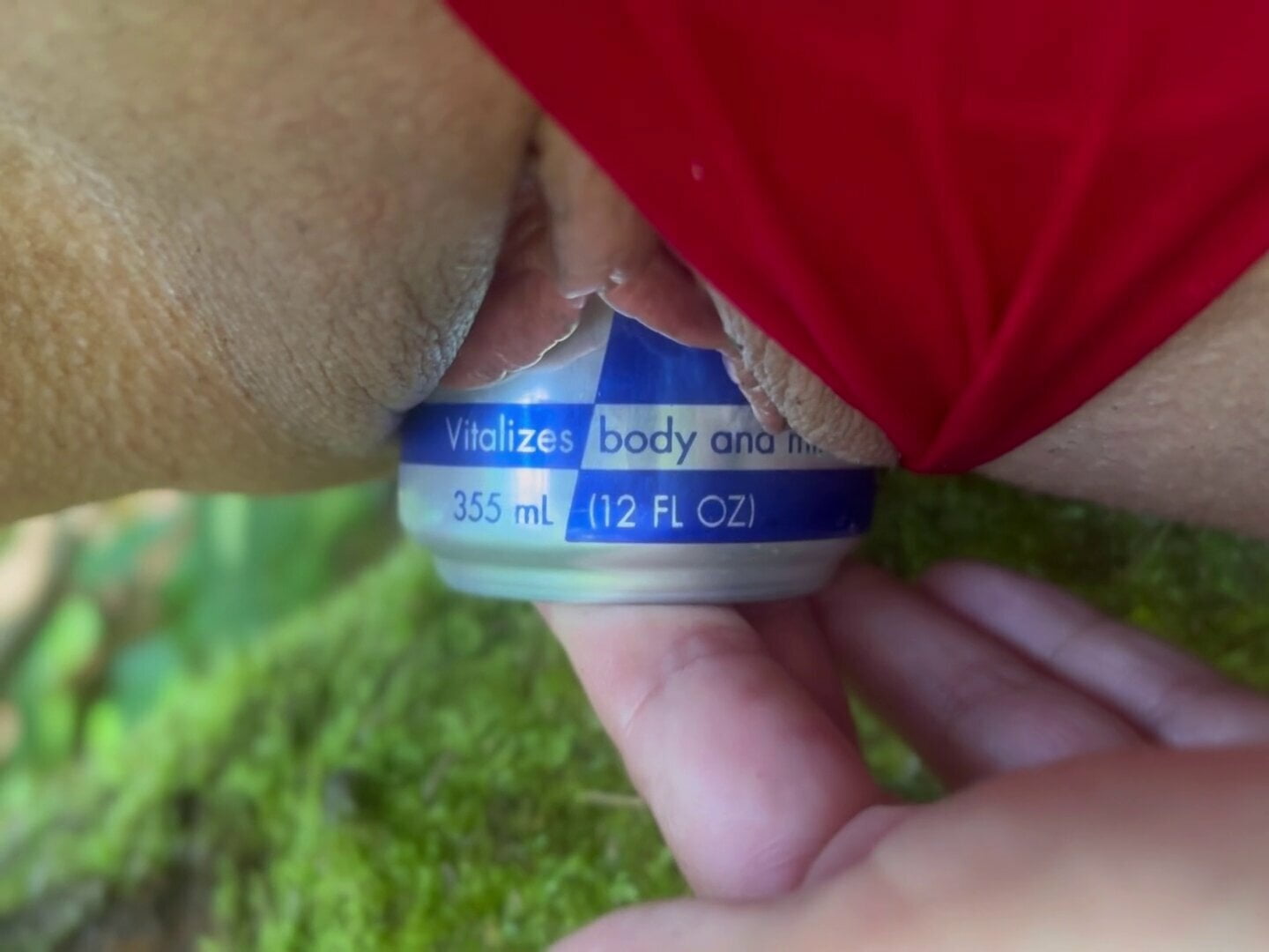 SODA CAN vs Amateur milking mom. Public weird insertions 