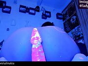 Neon webcam show - Masturbation with a big dildo and anal 