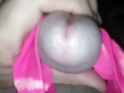 More pink panty cum
