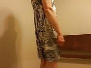 My sissy ass in wife's dress