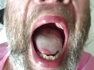 Cum On Tongue with Swallow and a Big Gulp