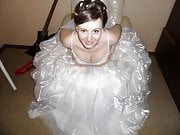 Modest Russian bride on her wedding night