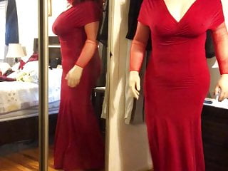 Deanna CD Doll in evening dress showing off her new body