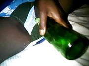 My African Girlfriend - beer bottle in pussy