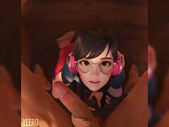 Overwatch - POV Blowjob Schoolgirl Dva Wants Your Cum (Sound)