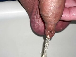 Piss and play with forskin...