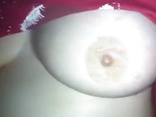 Cumming all over wifes tits...