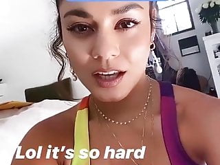 Vanessa Hudgens doing tongue twisters on TikTok, 5-12-2020