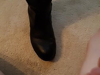 Cumshot on boots 