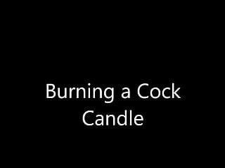 Burning cock candle...
