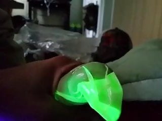 Glow In The Dark Condom Masturbation