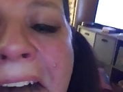 Amy L.- PAWG Big Tit choking w tears on 9 inch dildo