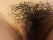 Asian wife hairy pussy fingered