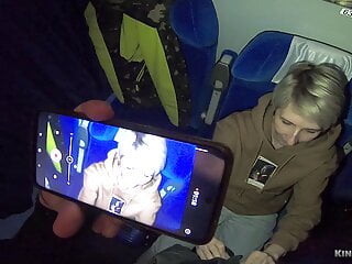  video: AMATEUR TEEN SUCKS COCK DURING TRAIN TRIP with Epic Facial Cumshot and Swallow!