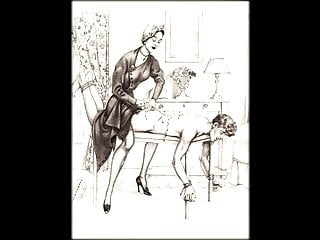 Spanking art Vintage